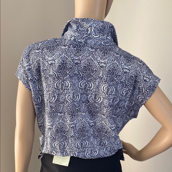 Blue Patterned Women's Top - Picture 4 of 5